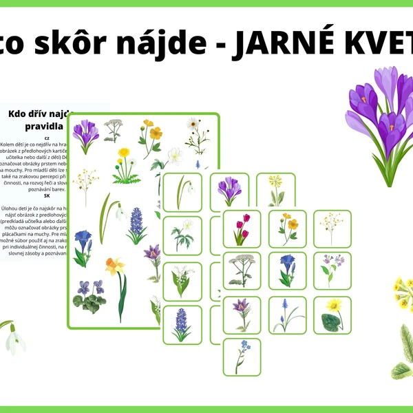 Kto skôr nájde - Jarné kvety