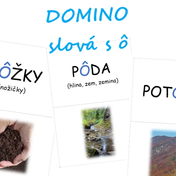 3x DOMINO - SLOVÁ s Ô