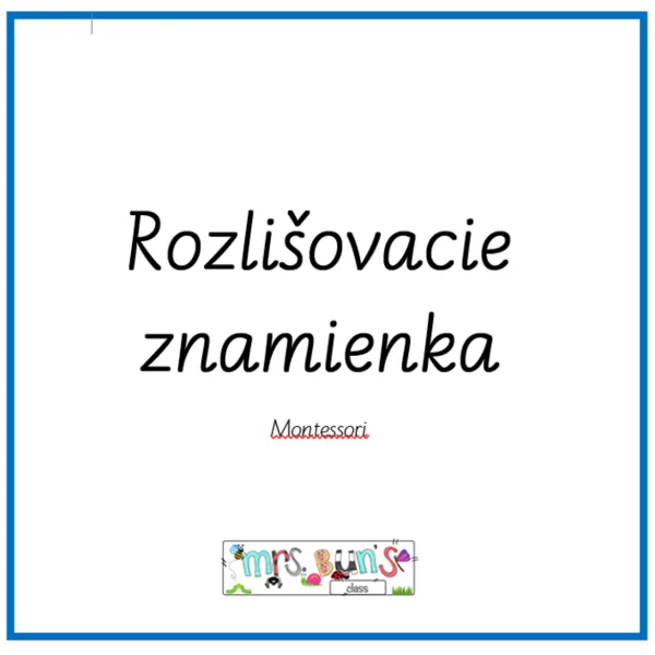 Rozlišovacie znamienka - slová (babka-bábka)