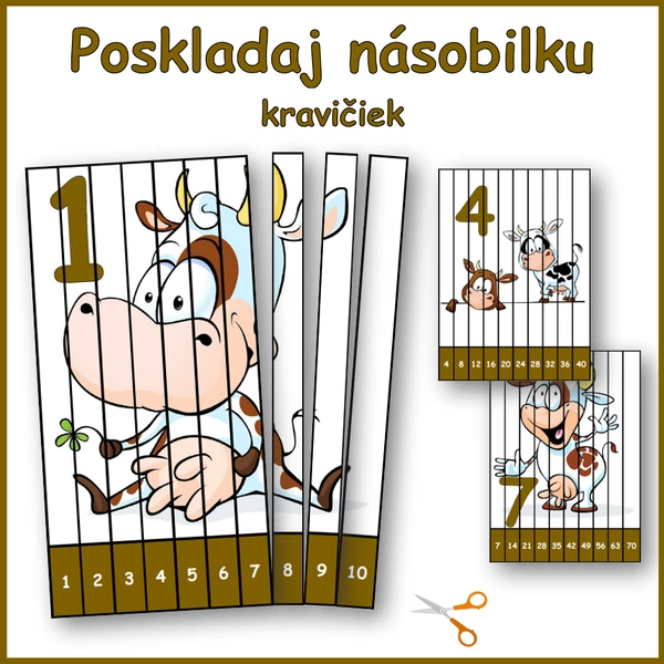 Poskladaj násobilku KRAVIČIEK