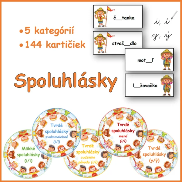 Spoluhlásky - doplň, priraďuj
