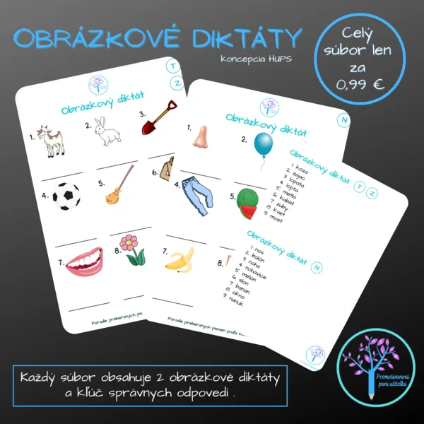 Súbor obrázkových diktátov 3 (koncepcia HUPS)