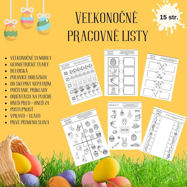 VEĽKONOČNÉ Pracovné listy