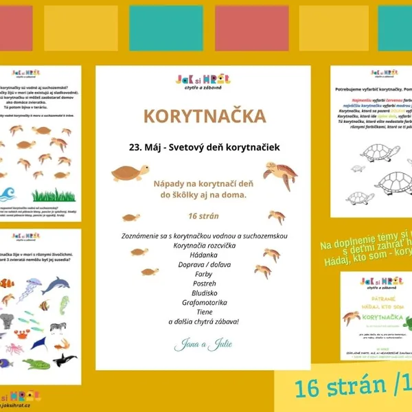 KORYTNAČKA - pracovné listy