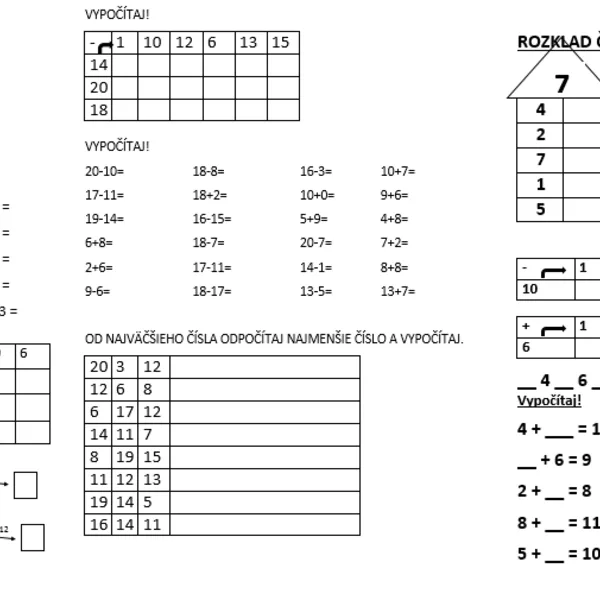 matematika pre prváčikov