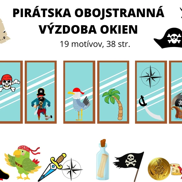 PIRÁTSKA OBOJSTRANNÁ VÝZDOBA OKIEN