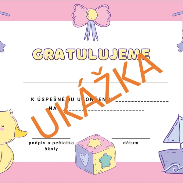 Pamätný list/Gratulácia - 4 rôzne varianty