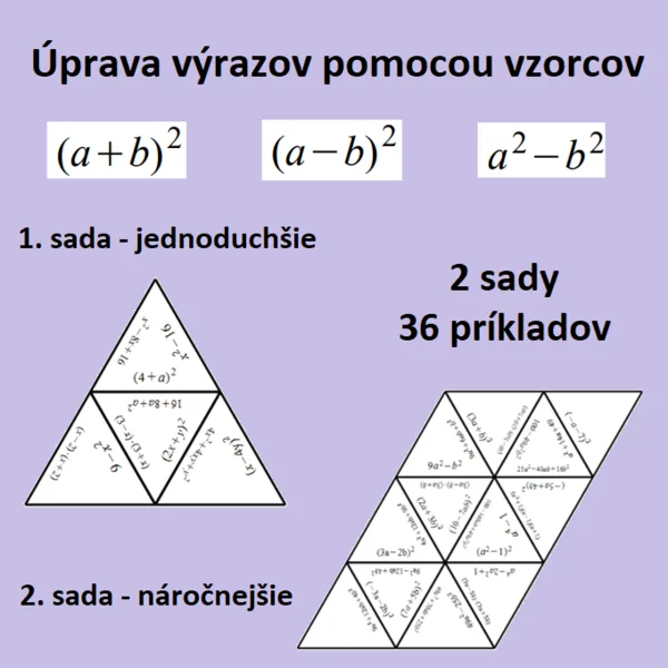 TRIMINO - Úprava výrazov pomocou vzorcov