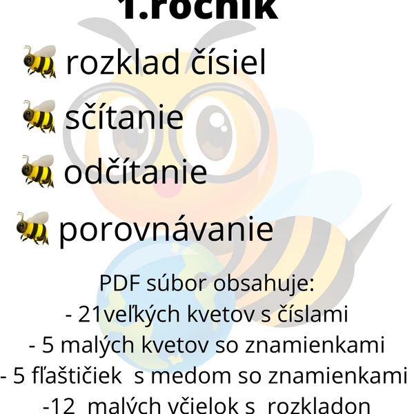 Včielky - rozklad, sčítanie, odčítanie 