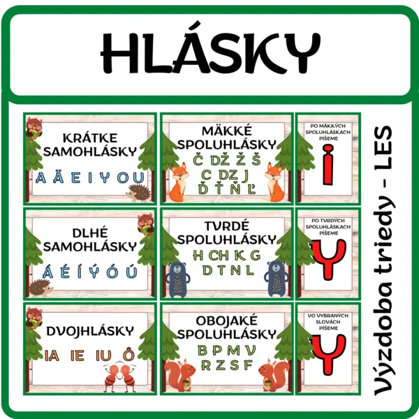 HLÁSKY - výzdoba k téme LES