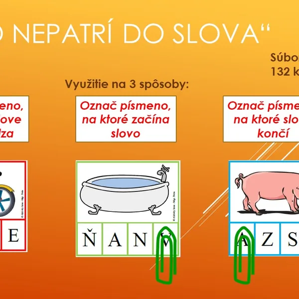 Abeceda - "čo nepatrí do slova"