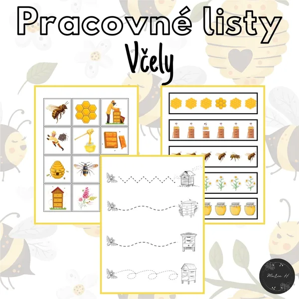 Včely, pracovné listy