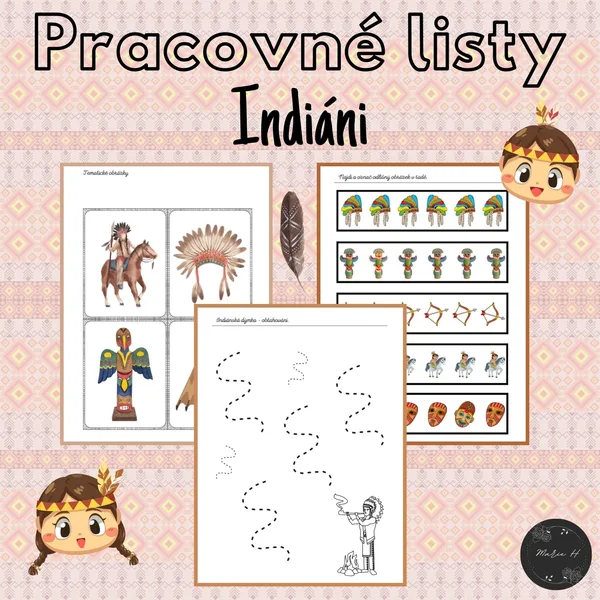 Indiáni, pracovné listy