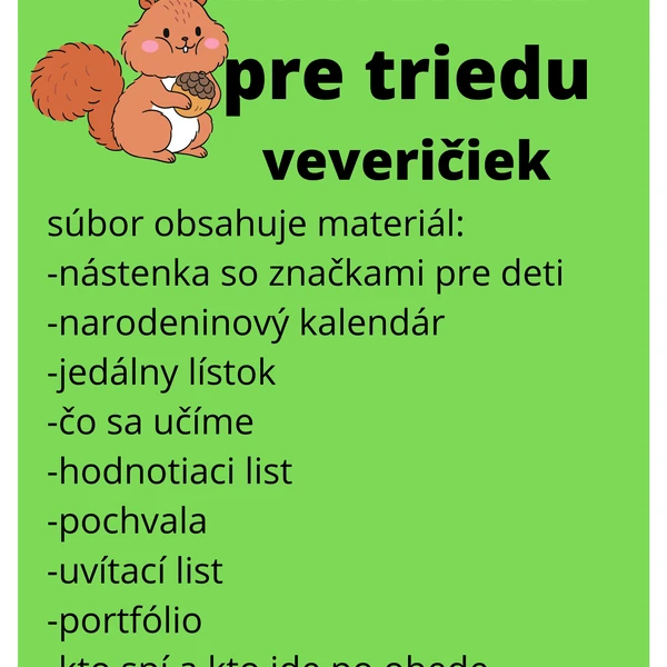 TRIEDA VEVERIČIEK