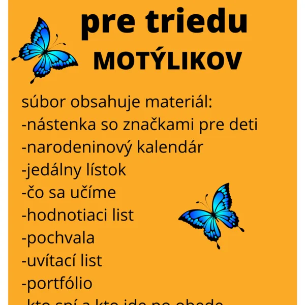 TRIEDA MOTÝLIKOV