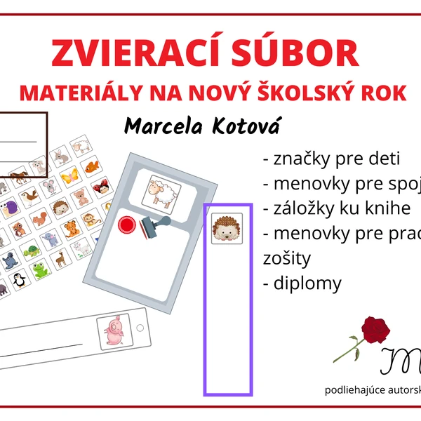 ZVIERACÍ SÚBOR   MATERIÁLY NA NOVÝ ŠKOLSKÝ ROK