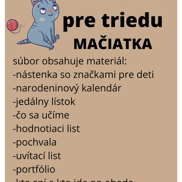 TRIEDA  MAČIATKA