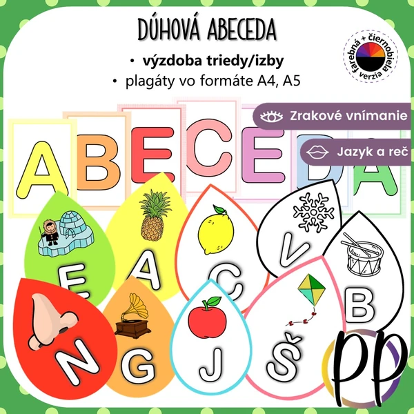 Dúhová abeceda (výzdoba)