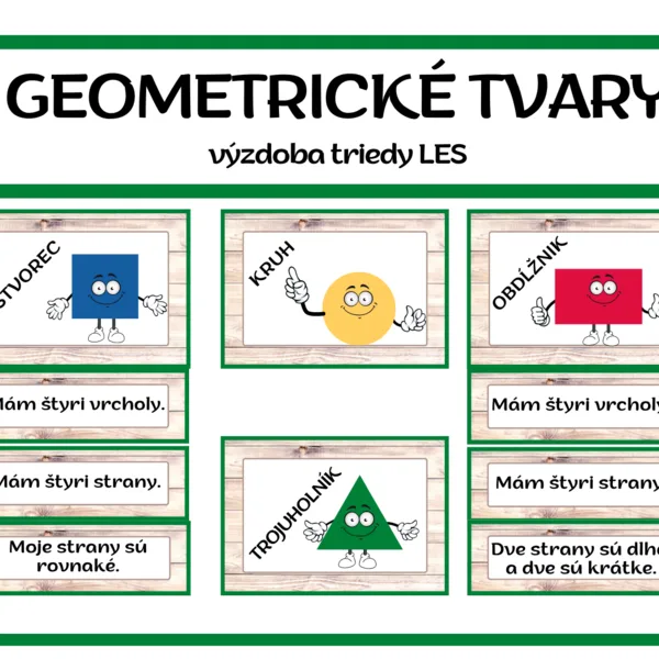 GEOMETRICKÉ TVARY výzdoba triedy LES