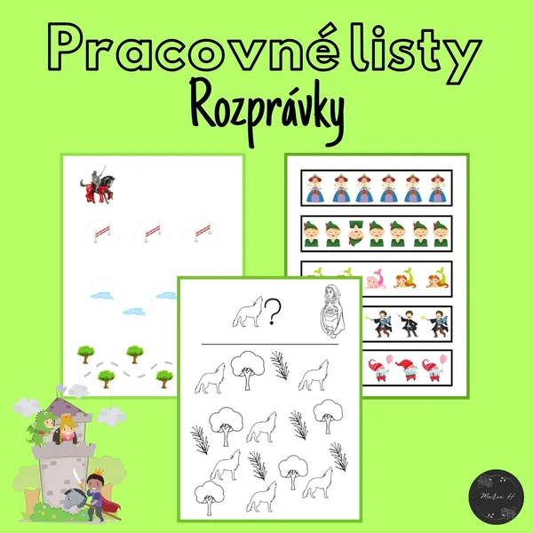 Rozprávkolisty, pracovné listy
