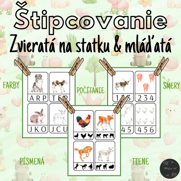 Zvieratá na statku & mláďatá, štipcovanie
