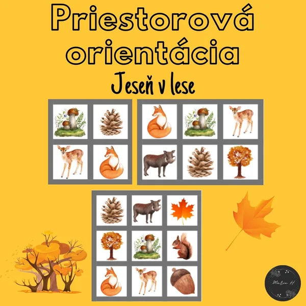 Jeseň v lese, priestorová orientácia