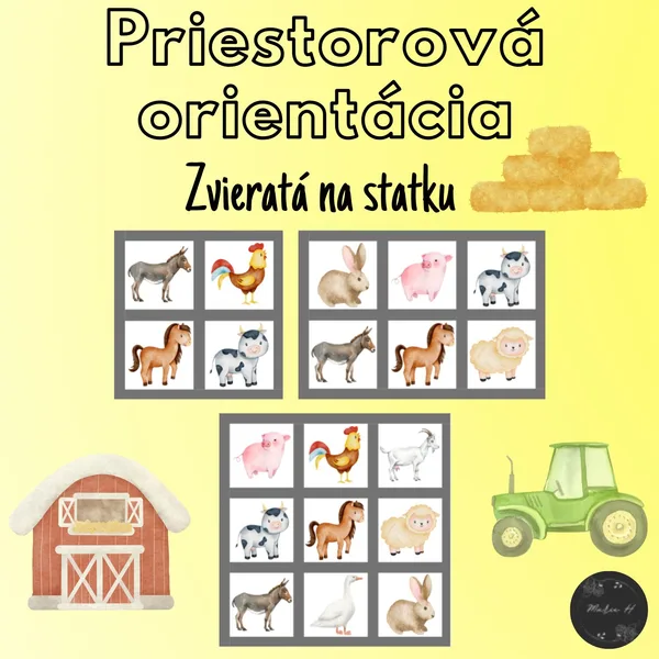 Zvieratá na statku, priestorová orientácia