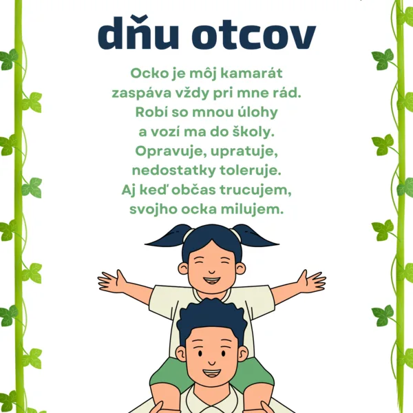 Básne ku dňu otcov - graficky spracované