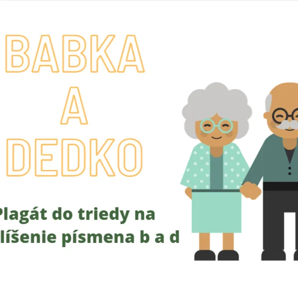 Rozlíšenie písmen b a d (plagát do triedy)