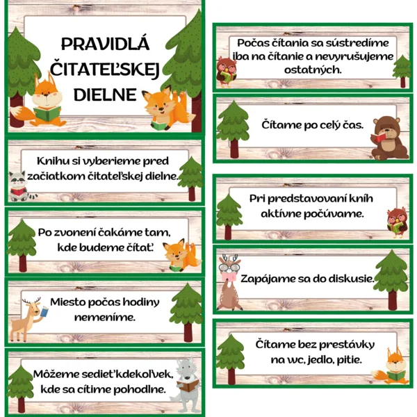 PRAVIDLÁ ČITATEĽSKEJ DIELNE