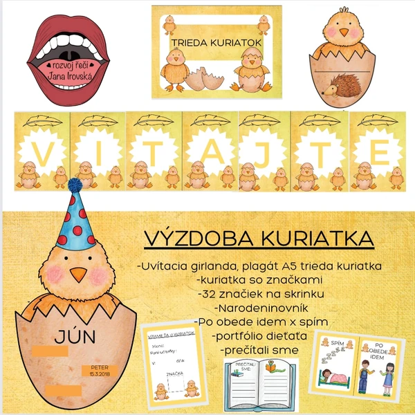 VÝZDOBA MŠ-KURIATKA