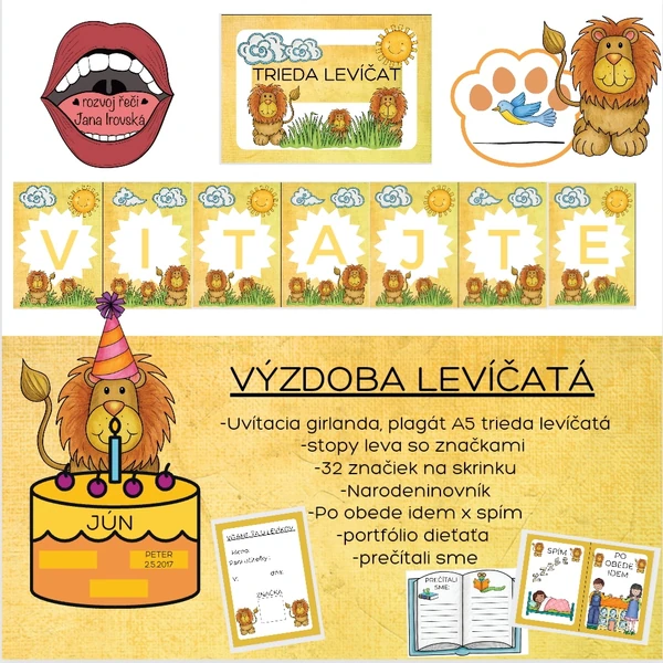 VÝZDOBA MŠ-LEVÍČATÁ