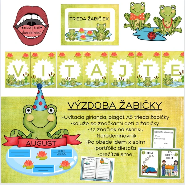 VÝZDOBA MŠ-ŽABIČKY 
