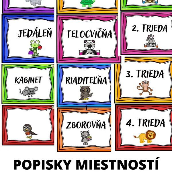 POPISKY MIESTNOSTÍ ZVIERATKÁ