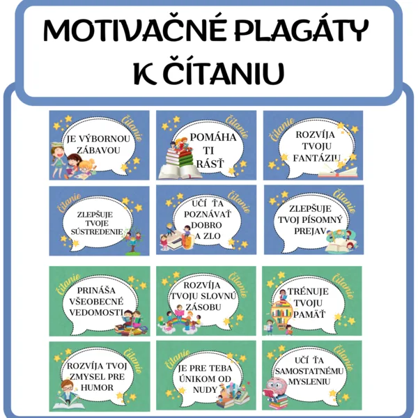 MOTIVAČNÉ PLAGÁTY K ČÍTANIU
