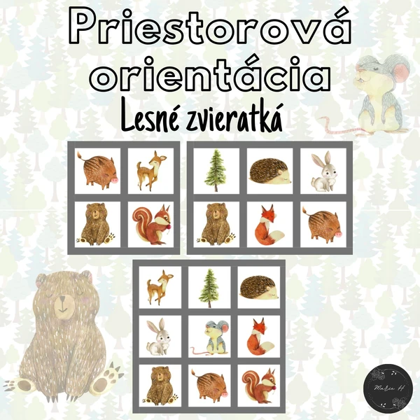 Lesné zvieratká, priestorová orientácia