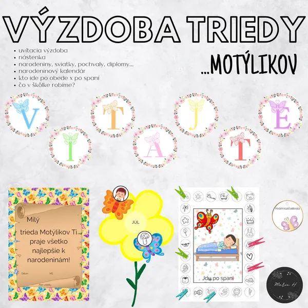 Výzdoba triedy - Motýlikov