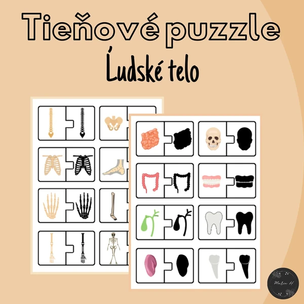 Ľudské telo, tieňové puzzle