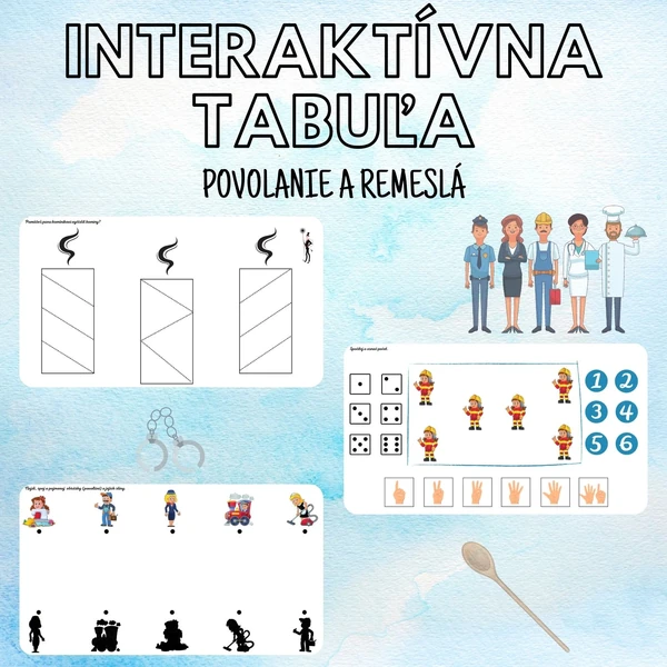Povolanie a remeslá ,interaktívna tabuľa
