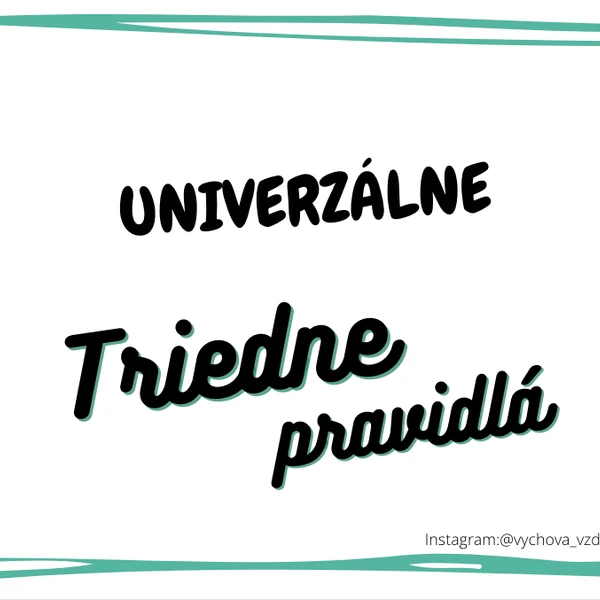 Triedne pravidlá - básnička + obrázok_ UNIVERZÁLNE