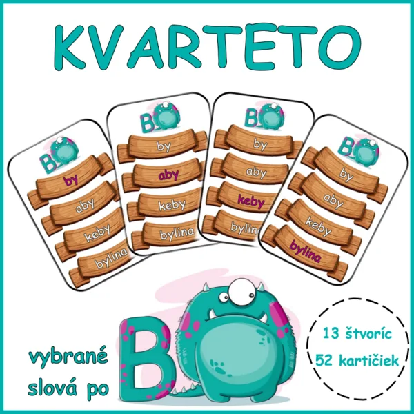 KVARTETO - vybrané slová po B