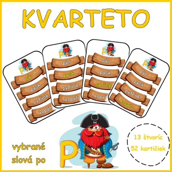 KVARTETO - vybrané slová po P