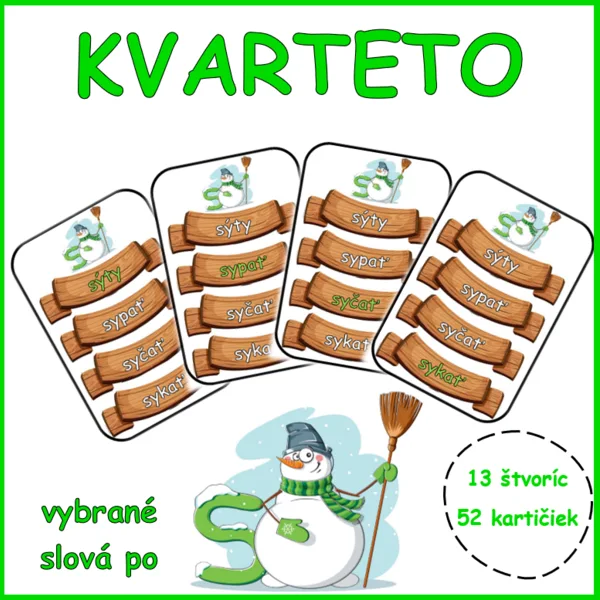 KVARTETO - vybrané slová po S