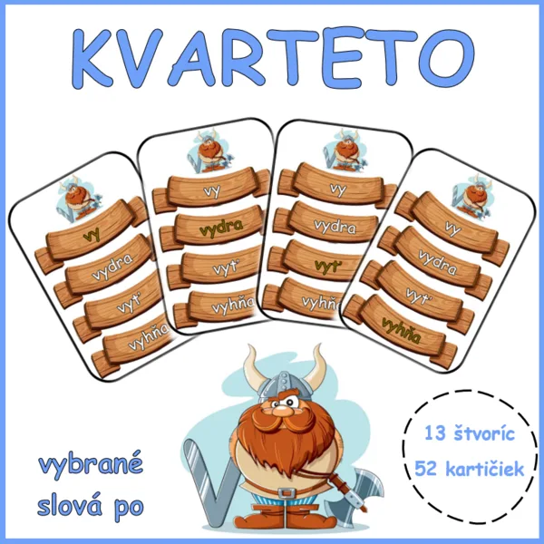 KVARTETO - vybrané slová po V
