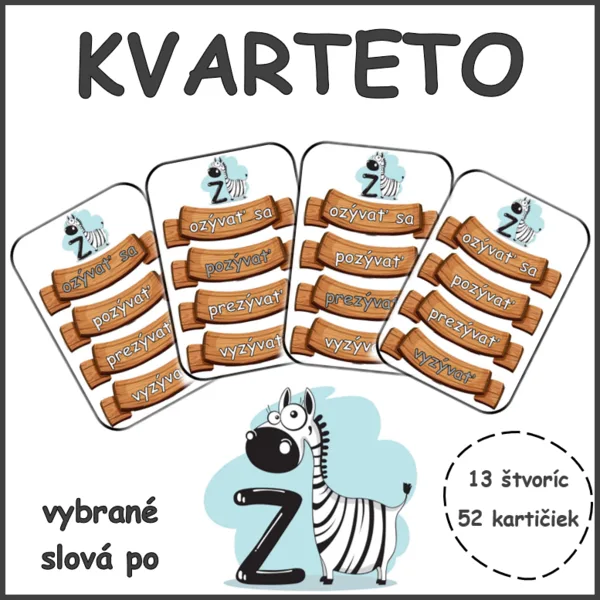 KVARTETO - vybrané slová po Z
