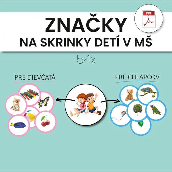 Značky na skrinky - MŠ