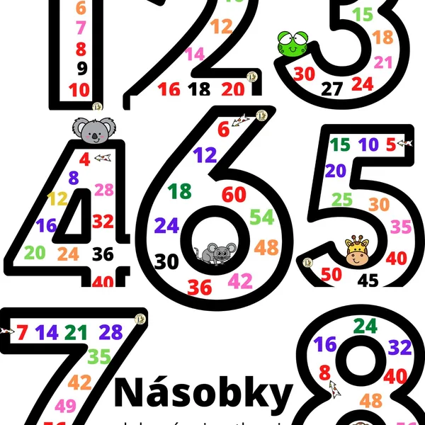 Násobky ozdobené zvieratkami