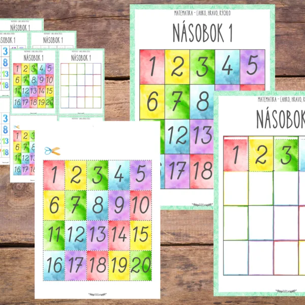 násobilka - násobok 1