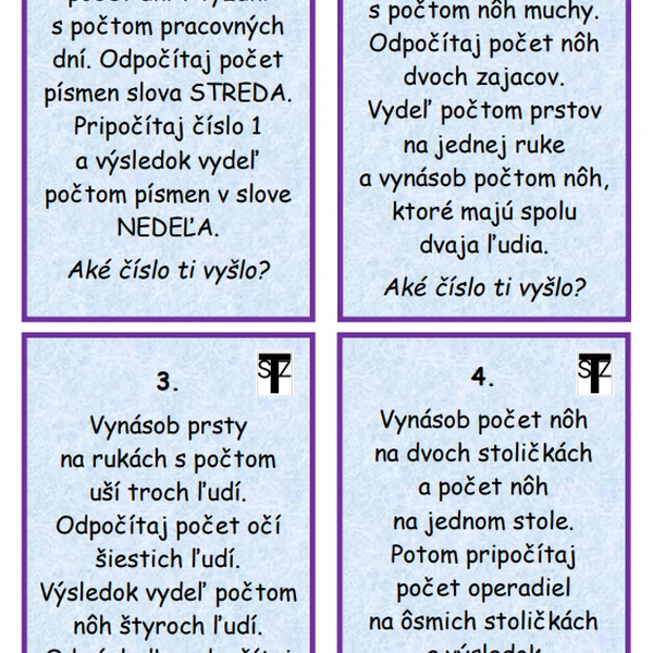 Slovné úlohy zábavne