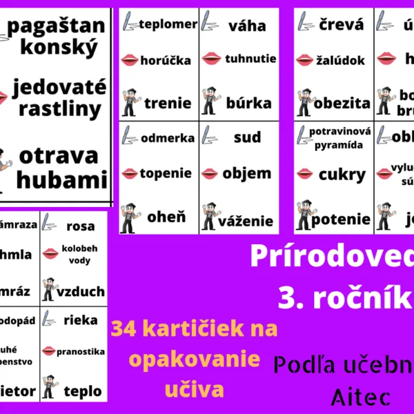 Aktivity Opakovanie Prírodoveda 3. ročníka